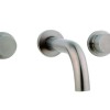 Caral inbouw-wastafelmengkraan 2-knops geb.staal