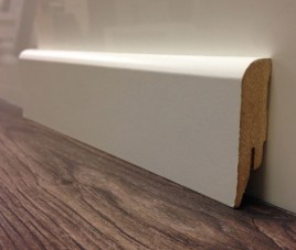 MDF Koloniaal Witte Plint 15x90mm / lengte 2400mm