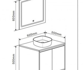 Badmeubelset England 60 cm Hout