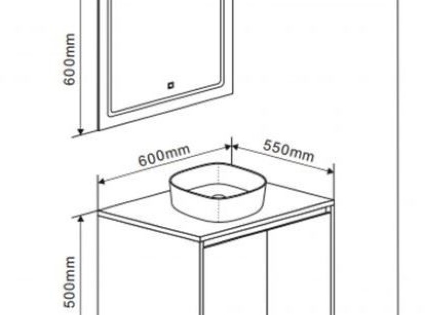 Badmeubelset England 60 cm Hout
