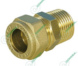 Knelkoppeling 22mm x 3/4 buitendraad conisch Puntstuk