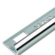 Aluminium Tegelprofiel Rond 12,5mm - Chroom