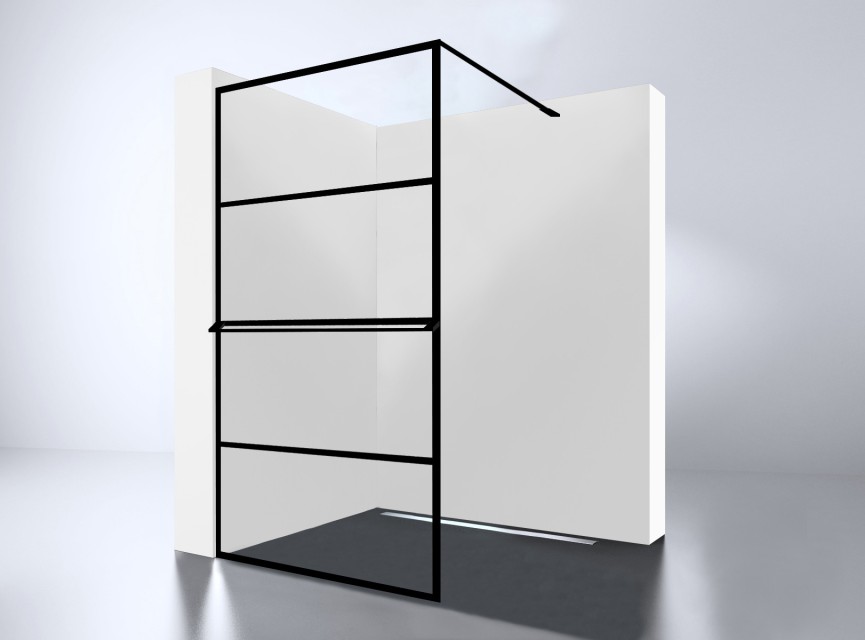 Noire 900 screen inloopdouche Walk-In 900x2000x10mm