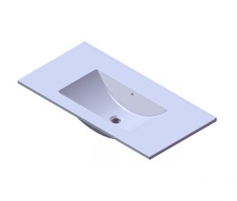 Florence Wastafel Parijs 90cm Zonder Kraangat Wit