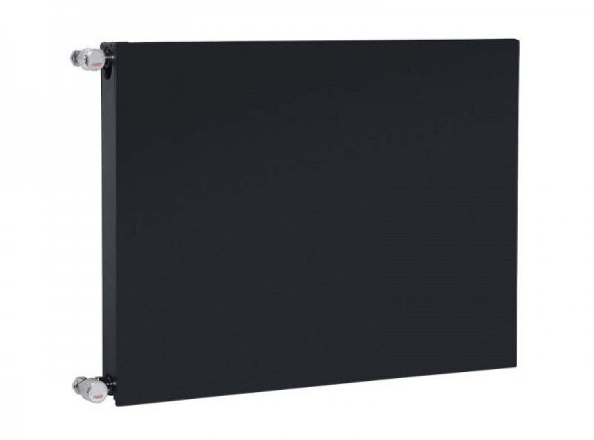 50x100 cm Type 22 - 1866 Watt - Oppio Paneelradiator Compact 6 vlakke voorzijde - Mat Zwart (Ral 9005)