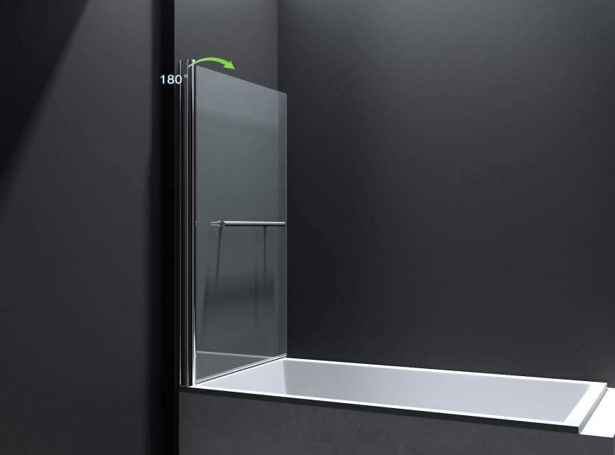 Erico badwand incl.handd-beugel 80x140cm NANO glas 6mm