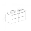 Florence Onderkast Liverpool 120cm Zwart