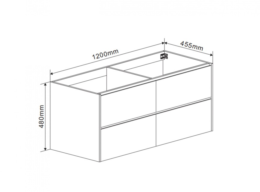 Florence Onderkast Liverpool 120cm Zwart