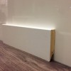 MDF Blok Model Witte Plint 15x70mm / Lengte 2400mm ( Meest Afgenomen )