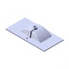 Florence Wastafel Parijs 90cm Met Kraangat Wit