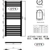 80x60 cm - Oppio Smart Digital Wit (Ral 9016) elektrische handdoekradiator 
