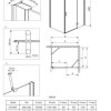 Servie Rechthoek cabine met 2 deuren 80x100x200 cm NANO glas 6mm