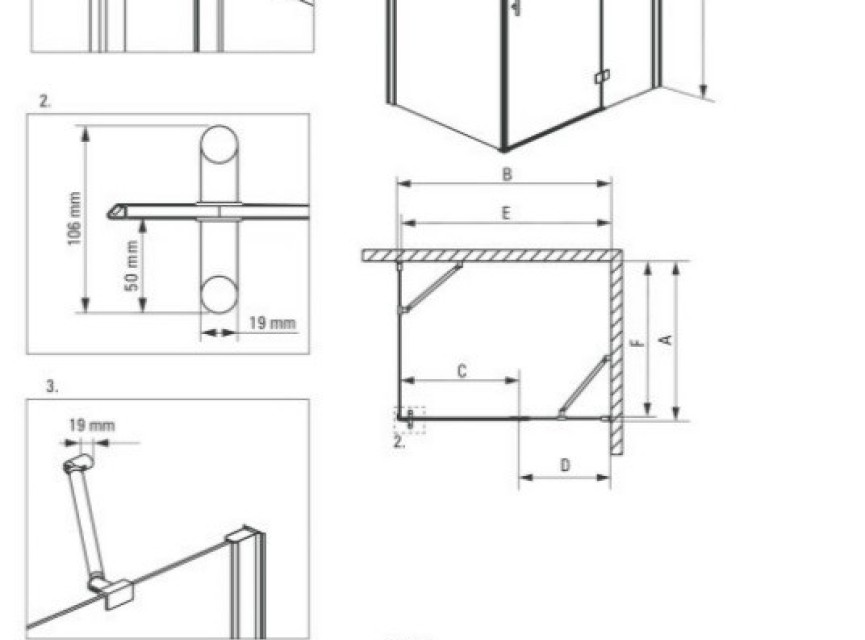 Servie Rechthoek cabine met 2 deuren 80x100x200 cm NANO glas 6mm