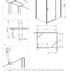 Servie Rechthoek cabine met 2 deuren 80x120x200 cm NANO glas 6mm