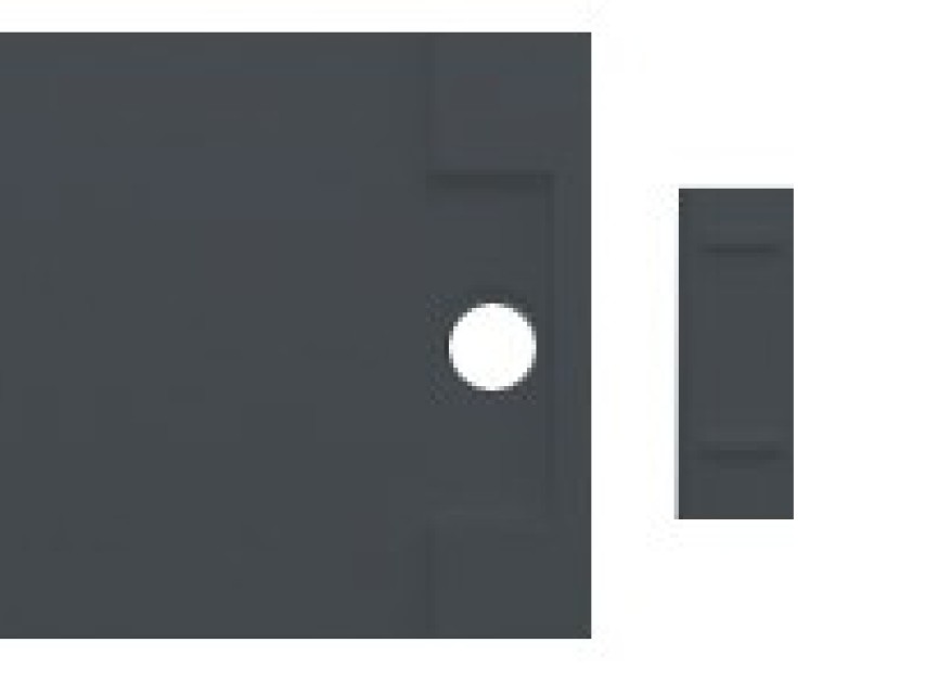 Douchebak Just-Solid 100x100x3,5cm Zwart