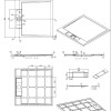 Douchebak Just-Solid 90x90x3,5cm Zwart