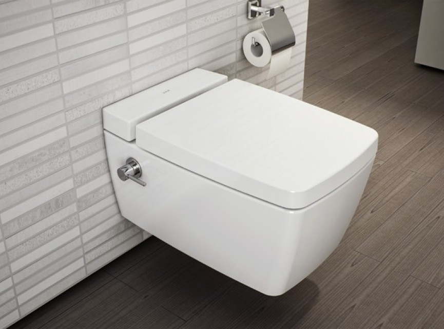 VitrA Metropole Wandcloset met sproeier en ingebouwde warm- en koudwaterkraan + Softclose Bril
