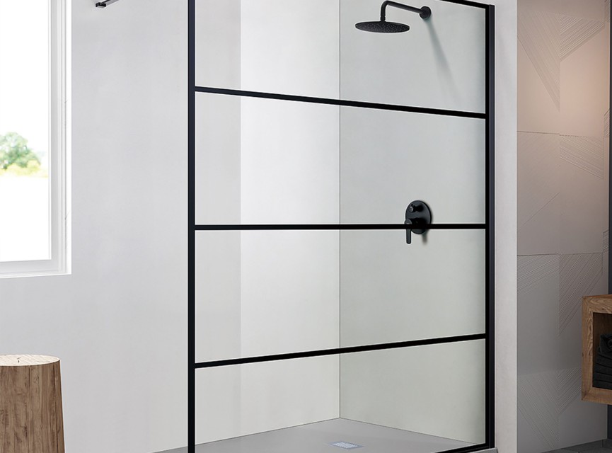 Florence Inloopdouche Monza 120cm Zwart