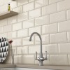 Metro Tegel / Wandtegel 10x20 Hoogglans Creme / Beige - Metrotegel