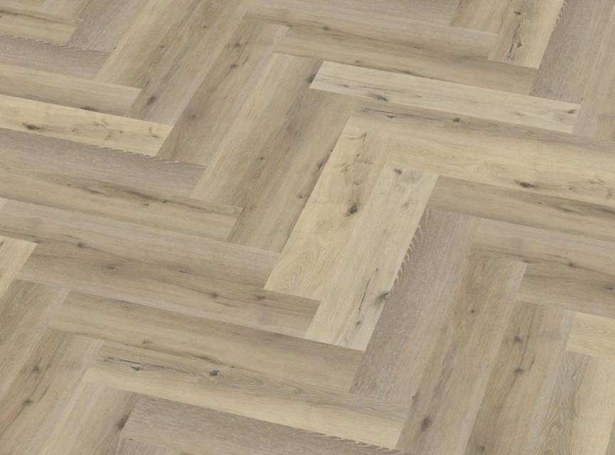BONN Herringbone Visgraat PVC Plak light oak 77x15,4cm