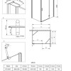 Servie Rechthoek cabine met 2 deuren 90x100x200 cm NANO glas 6mm
