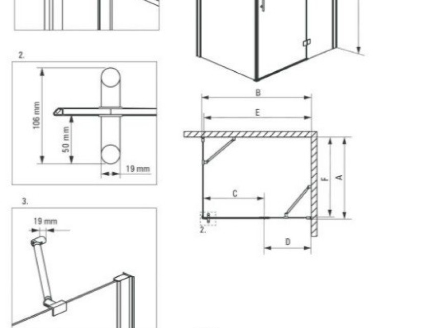 Servie Rechthoek cabine met 2 deuren 90x100x200 cm NANO glas 6mm