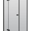 Servie MAT ZWART / Rechthoek cabine met 2 deuren 80x100x200 cm NANO glas 6mm