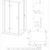 Servie MAT ZWART / Rechthoek cabine met 2 deuren 90x100x200 cm NANO glas 6mm