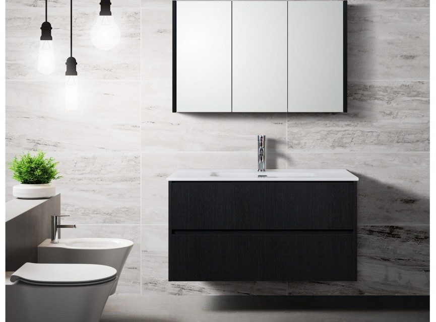 Florence Badmeubelset Londen 90cm Zwart
