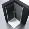 Erico vierkante cabine met 2 deuren 90x90x192cm NANO glas 6mm