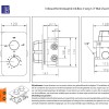inbouwthermostaat en inb.box 2-weg 1/2 Nero ronde knoppen