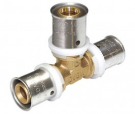 Pers t-stuk gelijke maatvoering 20mm x 2