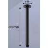 Florence Showerset Milaan Rond 10 Inch Plafond Zwart