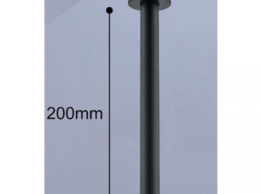 Florence Showerset Milaan Rond 8 Inch Plafond Zwart