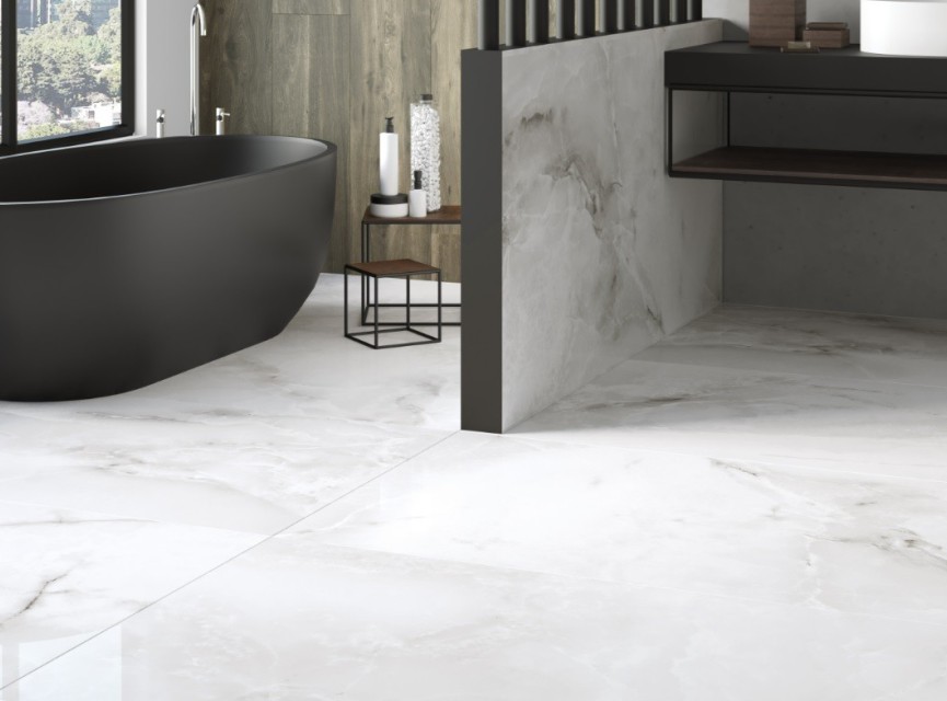 Chamonix Grijs hoogglans 120x120 vloertegel