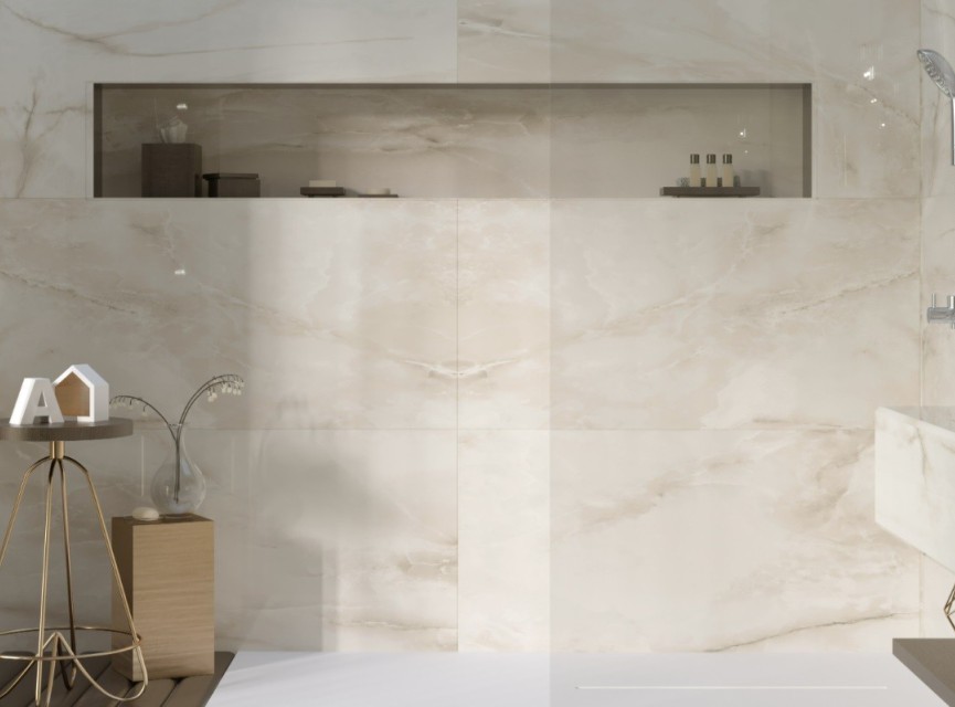 Chamonix nacar Geel Goud hoogglans 120x120 vloertegels 