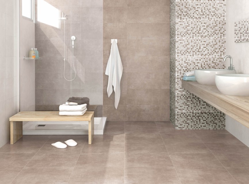 Alpha Taupe 60x60 MAT Vloertegel en Wandtegel Woonkamer / Winkelruimte / Badkamer / Keuken
