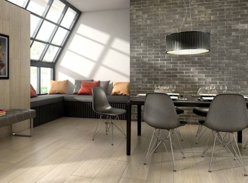 Brickwall Grafito 7x28 / tbv Woonkamer muur / Badkamer / Toilet / Winkelruimte
