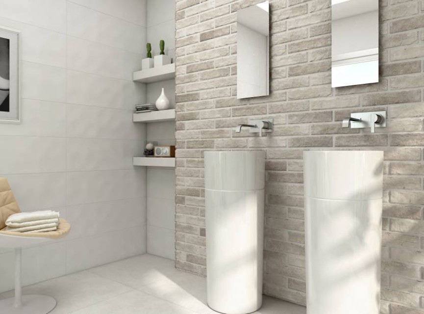 Brickwall Sand 7x28 / tbv Woonkamer muur / Badkamer / Toilet / Winkelruimte