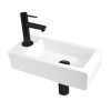 Fonteincombinatie-Bicolor Mini-Block Links mat-zwart