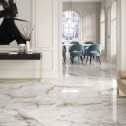 Hoogglans CEASAR Gold White ( LEVIGLASS ) 30x60 Vloertegel en Wandtegel Woonkamer / Winkelruimte / Badkamer / Keuken