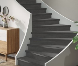 TRAPRENOVATIE SET VICTORIA Antraciet / PVC ( SET Ten behoeve van 4 TRAPTREDES + PROFIELEN )