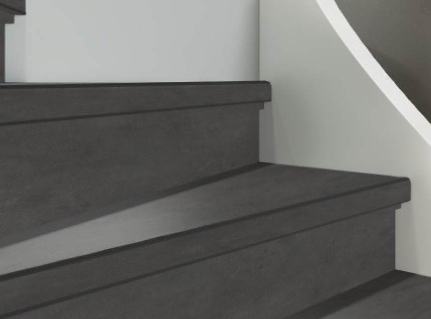 TRAPRENOVATIE SET VICTORIA Antraciet / PVC ( SET Ten behoeve van 4 TRAPTREDES + PROFIELEN )