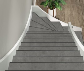 TRAPRENOVATIE SET VICTORIA Grey / PVC ( SET Ten behoeve van 4 TRAPTREDES + PROFIELEN )