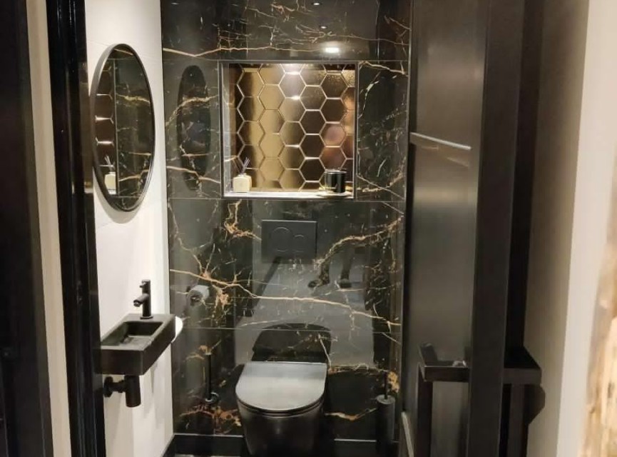XXL SLAB CEASAR BLACK GOLD Hoogglans 120x260 ULTRA GROOT Tegel / Vloertegel Wandtegel / Woonkamer / Keuken / Badkamer Tegel