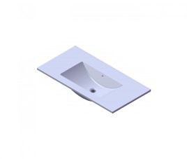 Florence Wastafel Parijs 80cm Zonder Kraangat Mat wit