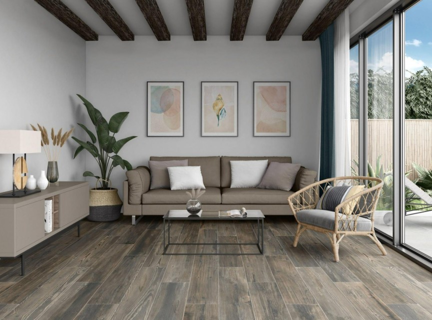 Cottage Smoke 20x120 Keramisch Parket / Gerectificeerd /Houtlook Tegels Steigerhout / Keramisch Parket 20x120