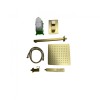 Florence Showerset Palermo Vierkant 10 Inch Muur Goud