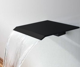 Waterval muuruitloop Dule RVS Mat-Zwart tbv. douche en bad