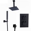 Florence Showerset Palermo Vierkant 12 Inch Plafond Zwart